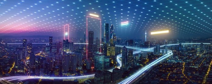 Big data connection technology concept