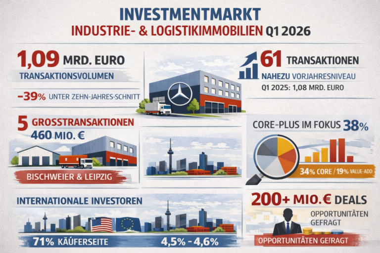 Industrie- und Logistikimmobilien starten konstant ins Investmentjahr