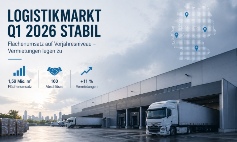Logistikdienstleister stabilisieren den Mietmarkt für Lager- und Industrieflächen