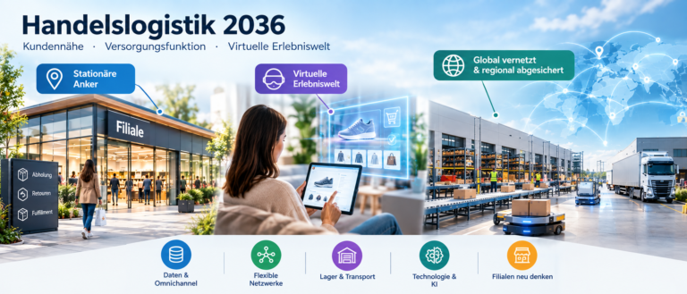 Handelslogistik 2036: Kundennähe, Versorgungsfunktion und virtuelle Erlebniswelt. EHI-Studie blickt in die Zukunft der Handelslogistik